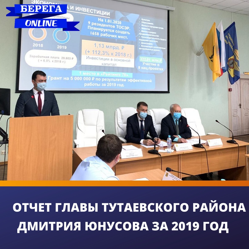 Глава района Дмитрий Юнусов представил отчет о работе в 2019 году депутатам на заседании муниципального совета городского поселения