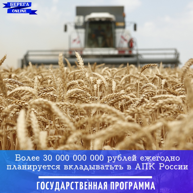 Более 30 миллиардов ежегодно планируется вкладывать в сельское хозяйство РФ